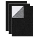 3PCS Large Self Adhesive Felt Sheet, 13.4"x10.8", 2mm Thick Stiff Black Felt by Samiusy