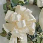 HUIHUANG Cream Satin Wired Ribbon 2-1/2", Cream Wire Edge Ribbon - Image 5