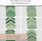 Cotton Satin Patchwork Fabric Panel – 35 Designs, 20×20 cm Squares, Single - Image 7