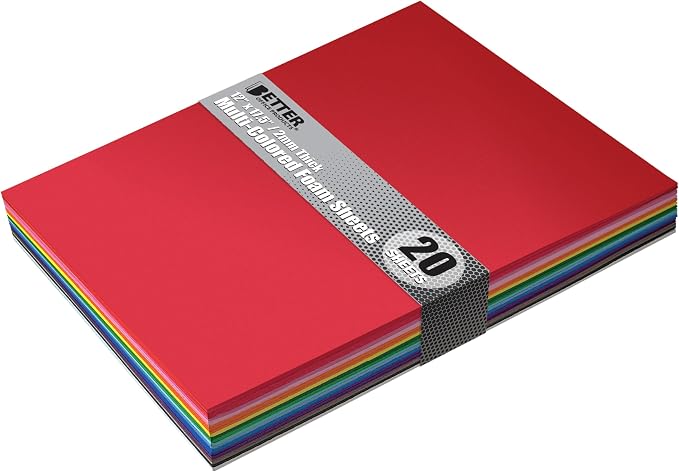 Better Office Products 20 Pack EVA Foam Sheets, Extra Large Sheet Size by BetterOfficeProducts