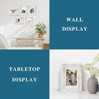 Hongkee 5x7 Picture Frame Set of 4, Made of Real Glass and Distressed White - Image 4