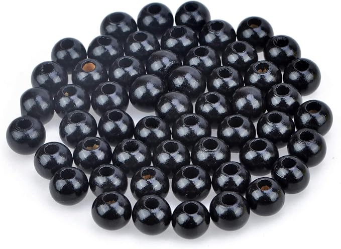 AD Beads Wood Spacer Loose Wooden Craft Beads Big Hole Beads Assorted by ADBeads