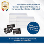 BCW 800ct Trading Card Storage Box & Horizontal Card Dividers – 6 Boxes & 30 - Image 2