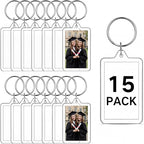 Yaomiao Acrylic Photo Frame Keychain Holder Photo Picture Insert Blank Keyring by Yaomiao