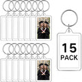 Yaomiao Acrylic Photo Frame Keychain Holder Photo Picture Insert Blank Keyring by Yaomiao