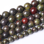 Natural Dragon Blood Jasper Beads Round Loose Energy Healing Stone Beads - Image 2