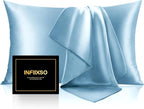 INFIIXSO Silk Pillow Cases 2 Pack Standard Size, Ultra Smooth & Soft Mulberry by INFIIXSO