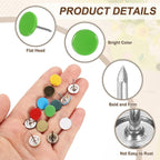 uxcell 150Pcs Upholstery Tacks, 11mmx15mm Flat Head Thumb Tack Decorative - Image 3