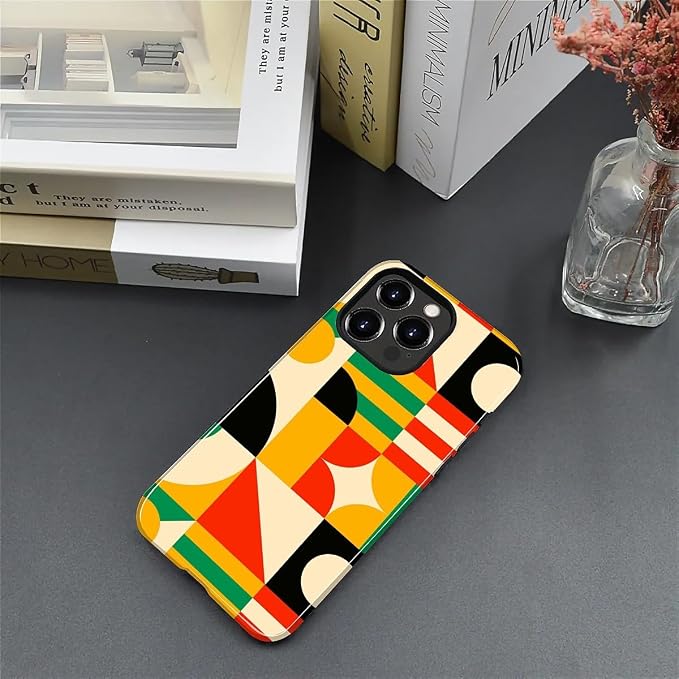 ZHEGAILIAN Case for iPhone 14 Pro, Geometric Colors Durable Shockproof Silicone - Image 4