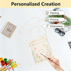 6Pcs 13x17cm Blank Canvas Crossbody Bag, Bulk Mini Zipper Shoulder Bags - Image 5