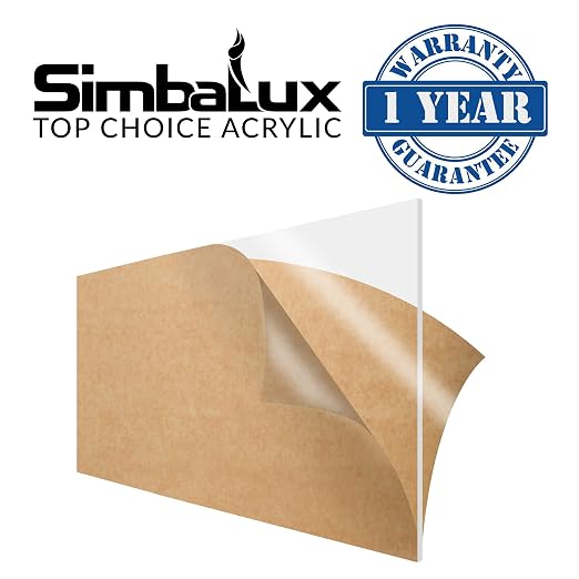 SimbaLux Acrylic Sheet Clear Cast Plexiglass 6”x12” 1/8” Thick 3mm, 2 Pack | - Image 7