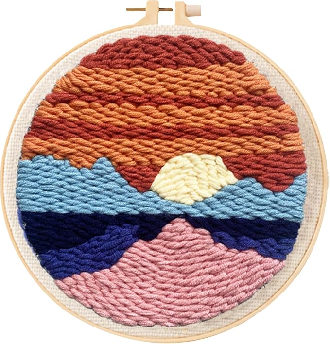 Sunset Landscape Punch Needle Kit by Unknown