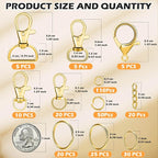 PAXCOO 300PCS Keychain Making Kit, Keychain Craft Supplies Including Key Chain - Image 2