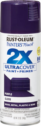 Rust-Oleum Painter's Touch 2X Ultra Cover Spray Paint, Gloss Purple | Indoor by Rust-Oleum