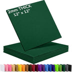 2mm Stiff Felt Sheets 12" X 12" | Thick Polyester Felt Material, DIY Craft by Luceinvita