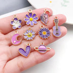 WOCRAFT 40pcs 20 pairs Assorted Enamel Bracelet Charms - Image 3