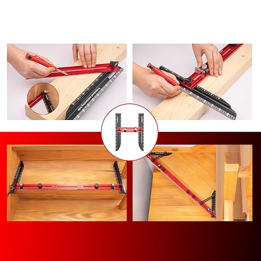 Stair Tread Template Tool, Stair Gauge Set Shelf Layout Measuring Scribe Tool - Image 8