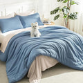Litanika Twin XL Comforter Set Dark Grayish Blue, 2 Pieces Extra Long Dorm by Litanika