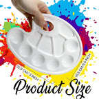 FANDAMEI 20 PCS Oval Paint Tray Palettes, Plastic Paint Tray Palette, Paint - Image 2