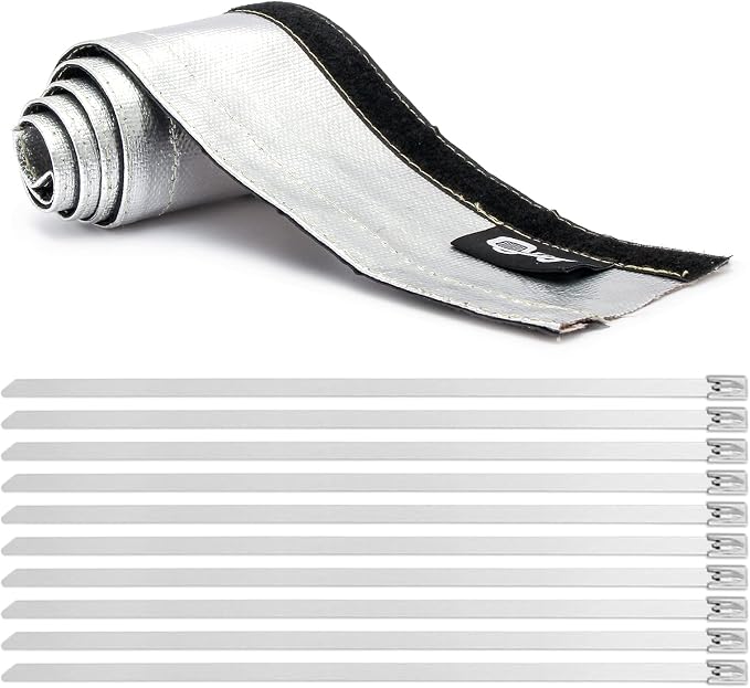 Heat Shroud Aluminized Sleeving Heat Shield fuel line wire heat sleeve 3/4" - Image 2