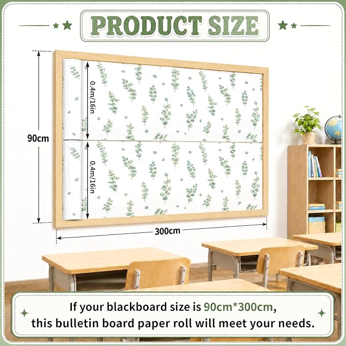 Eucalyptus Bulletin Board Roll Non-Woven Fabric Poster | Back to School - Image 3
