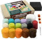 Woolbuddy Needle Felting Wool Kit – Starter Set to Make 6 Cute Animals – by Woolbuddy