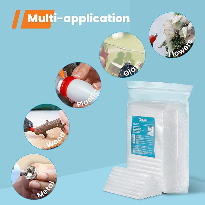 Mini Glue Gun Sticks, GoGonova 200 Pcs Clear Mini Glue Sticks, 0.27" Diameter - Image 6