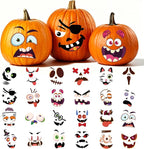 LOMIMOS Halloween Pumpkin Decorating Stickers, Large Jack-O-Lantern | Make by LOMIMOS