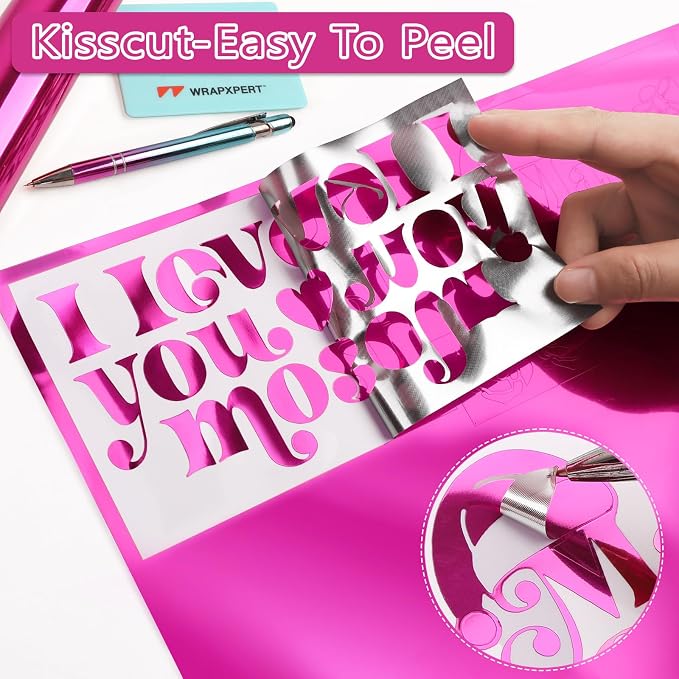 WRAPXPERT Pink Permanent Vinyl Chrome, Chrome Mirror Metallic Hot Pink - Image 3
