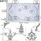 Art Mold for Polyclay Air Dry Clay Plaster, Medallion Frame - Image 2