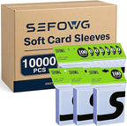 10000ct Clear Card Sleeves for Trading Cards, Baseball Sports Soft Sleeves by Unknown