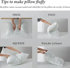 HOXXME Single Memory Foam Pillows King Size Set of 1, Cooling Rayon Pillow - Image 5