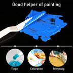 6Pcs Plastic Spatula Palette Knives, Palette Knife Set Thin and Flexible Art - Image 4