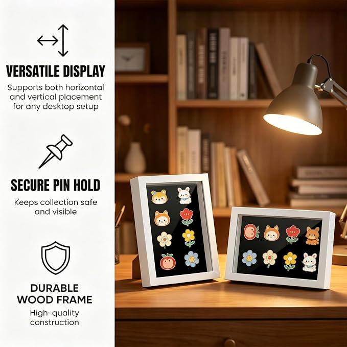 Pin Display Case, Enamel Pin Collection Display - Image 2