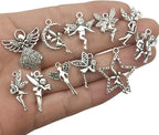 iloveDIYbeads 100g Craft Supplies Antique Silver Wings Angel Fairy Charms - Image 2
