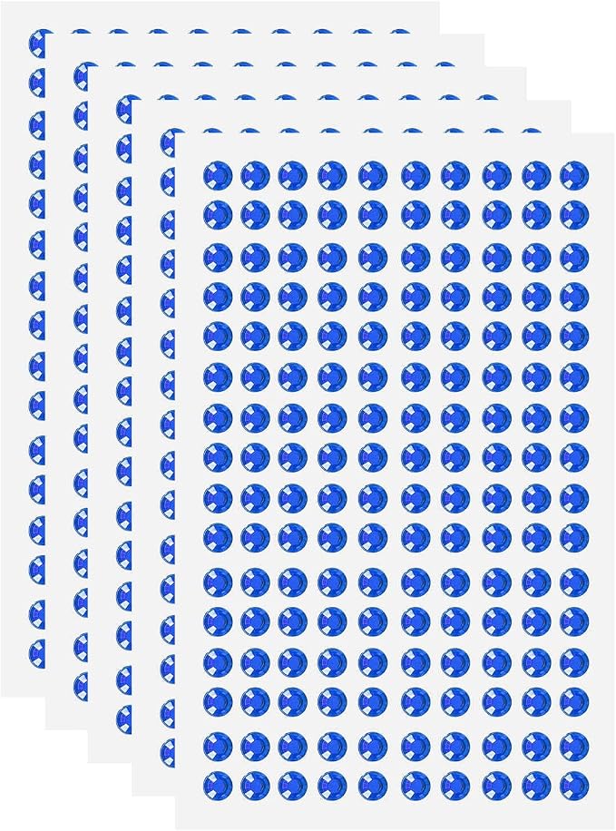 HARFINGTON 5 Sheet/800pcs Rhinestone Adhesive Stickers Self Adhesive Acrylic by HARFINGTON