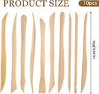 JIYIN 10 Piece Wooden Clay Sculpting Tool - Image 2