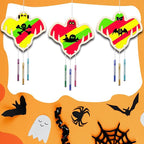 Wooden Ghosts Wind Chime Ornaments Painting Craft, 6 Style Cutouts - Image 7