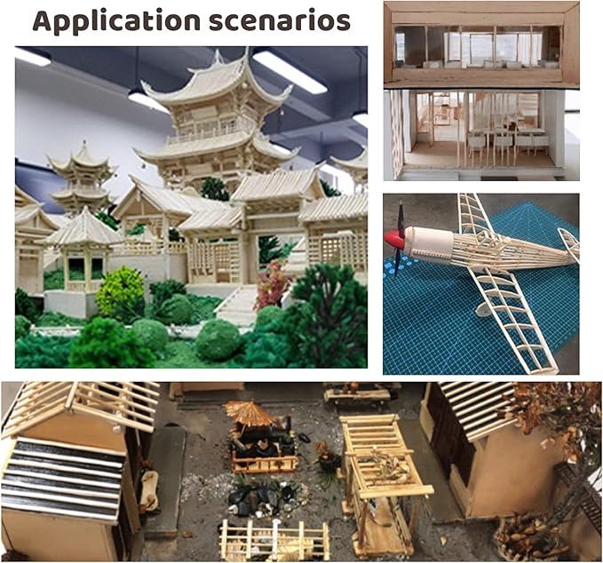 MUXGOA 20 Pcs Wood Sheets, Unfinished Balsa Wood Sheets - Image 5