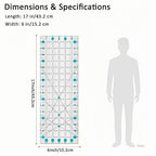 Sewing Ruler, 6“ * 17” Quilting Rulers, Acrylic Ruler, Cutting Ruler - Image 2
