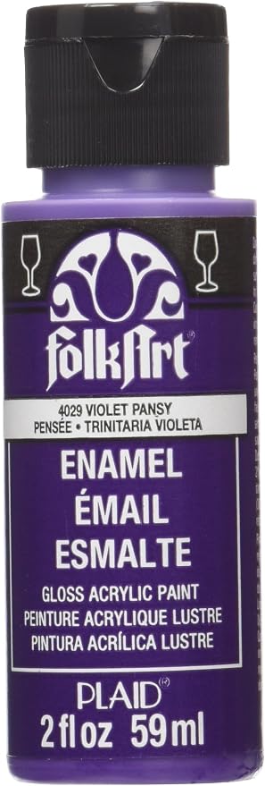 FolkArt Enamel Glass & Ceramic Paint in Assorted Colors, Violet Pansy by FolkArt