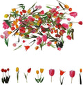 100Pcs Small Tulip Stickers Transparent by Obujopal