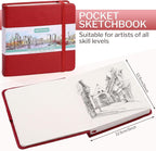 Prudiut Hardcover Pocket Sketchbook, 98lb/160gsm Heavyweight Tiny Sketch Book - Image 2