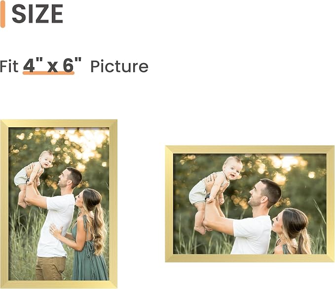 upsimples 4x6 Picture Frame Set of 3, Made of High Definition Glass - Image 5