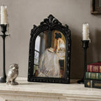 5x7 Vintage Black Picture Frame, Ornate Arched Photo Frame, Glass Front - Image 4