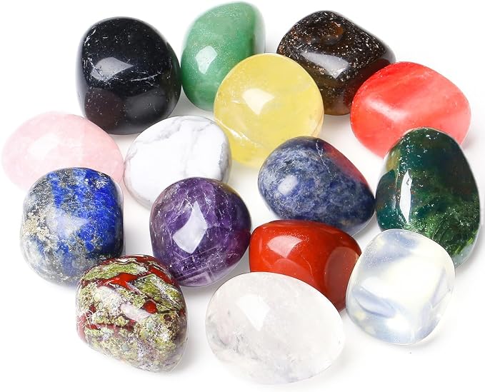 DUQGUHO 15 Pcs Natural Crystals Bulk Tumbled Stones Polished Irregular Quartz - Image 5