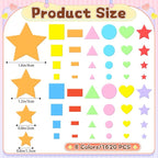 1620Pcs Foam Stickers Foam Shape Stickers Colorful Self Adhesive, 8 Colors - Image 2