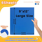 New brothread - 16 Options- 6PCS Embroidery Puffy Foam 9″x12″ Large Size 3MM - Image 2