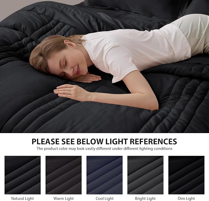 King Comforter Set Black - Image 3