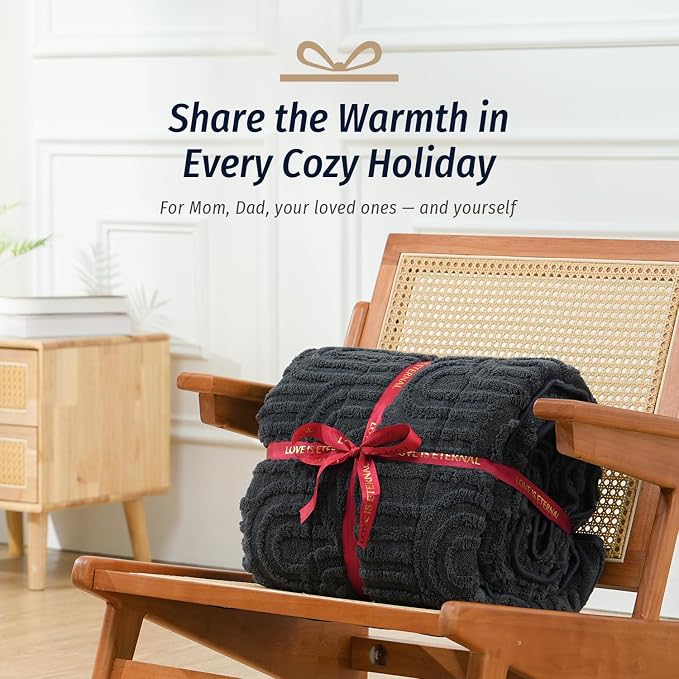 Wemore Jacquard Fleece Weighted Blanket Twin Size 48" x 72" 12lbs, Ultra Soft - Image 6